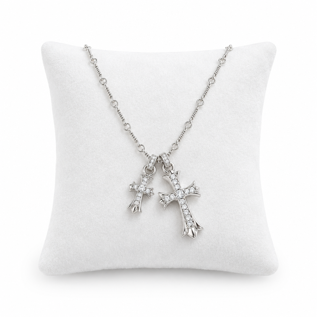 Double Cross Necklace